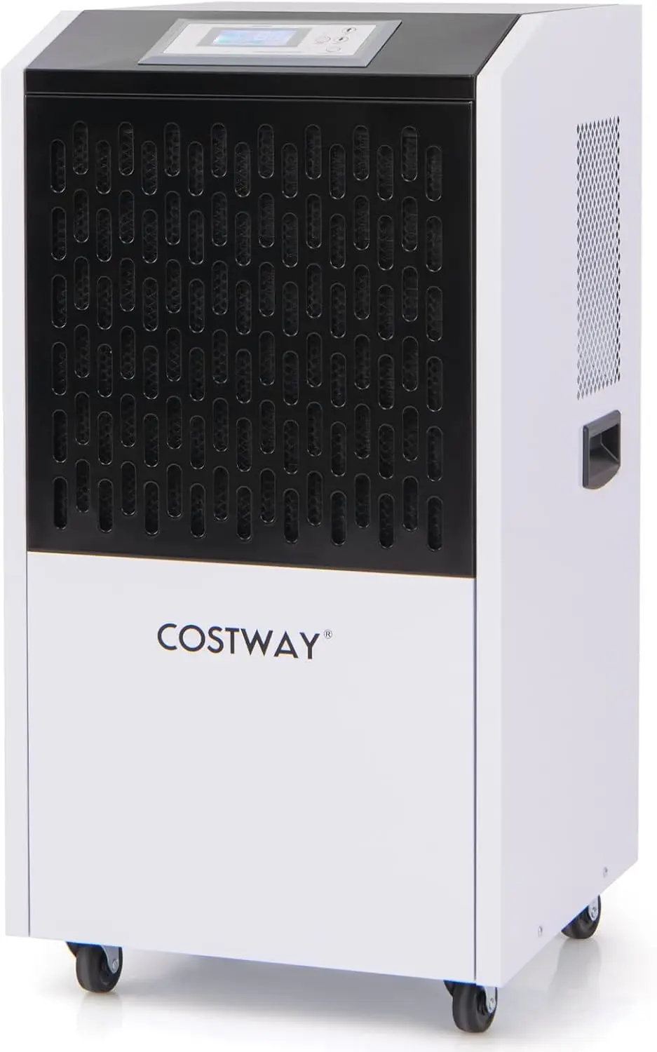 

COSTWAY 250 Pints Commercial Dehumidifier with Drain Hose, Industrial Heavy Duty Dehumidifier, 24H Timer & 4 Wheels for