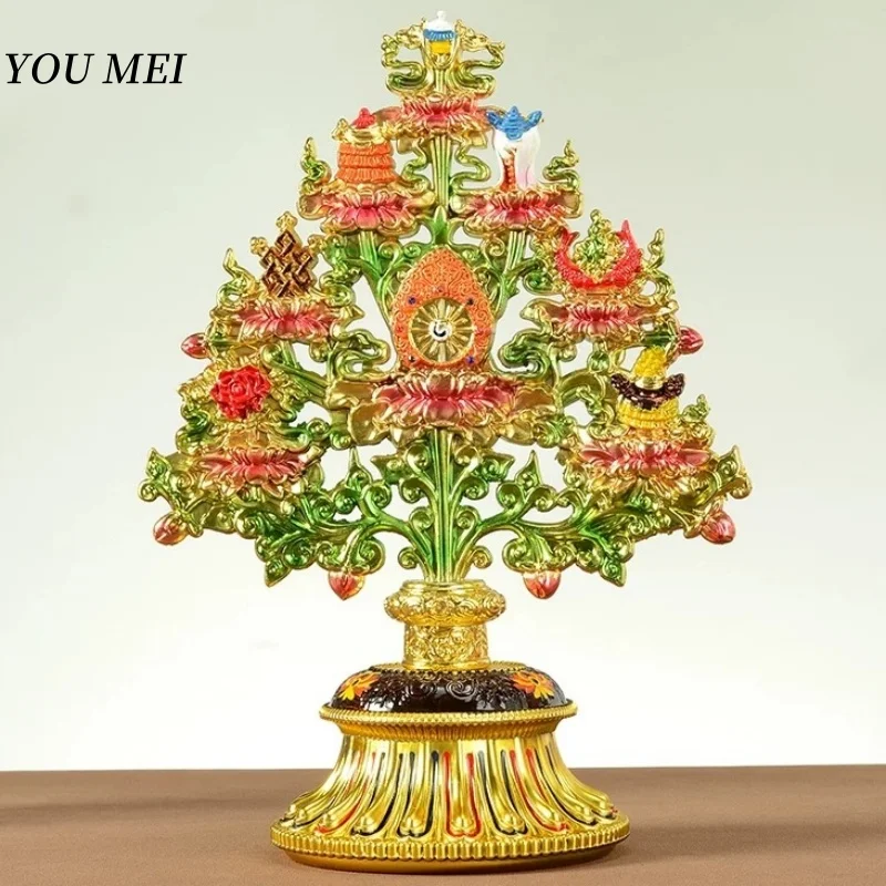 

Buddhism Flower Eight Auspicious Tree,Engraving Painting Tibetan Alloy Handicrafts,DORA Tantric Altars Ornament,Buddhist Item