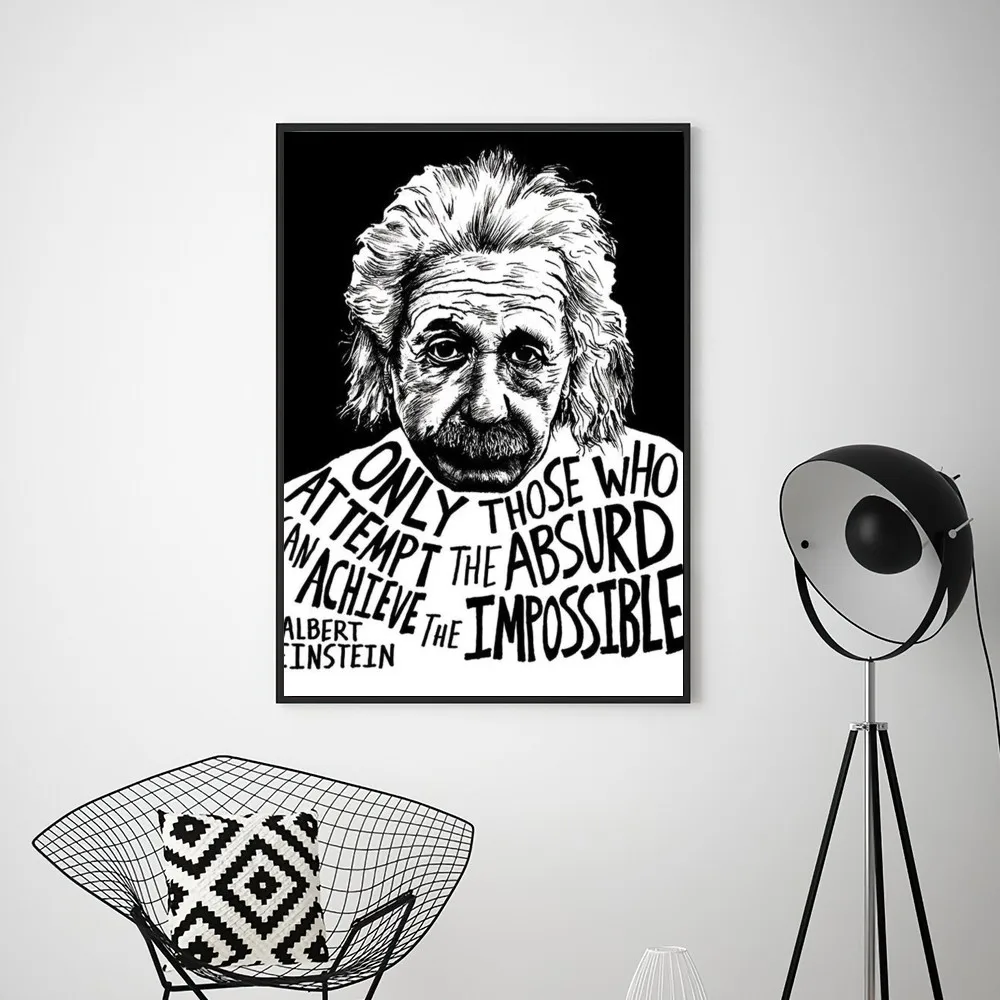 FUNNY E-EINSTEIN INTERESTING  Poster Prints Wall Pictures Living Room Home Decoration