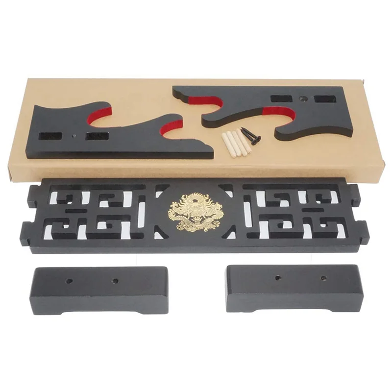 

ABJI-2X Padded Sword Stand Display Velvet Protect Sword Rack For Katana Genji Japanese Templar Sword Stand -Dragon