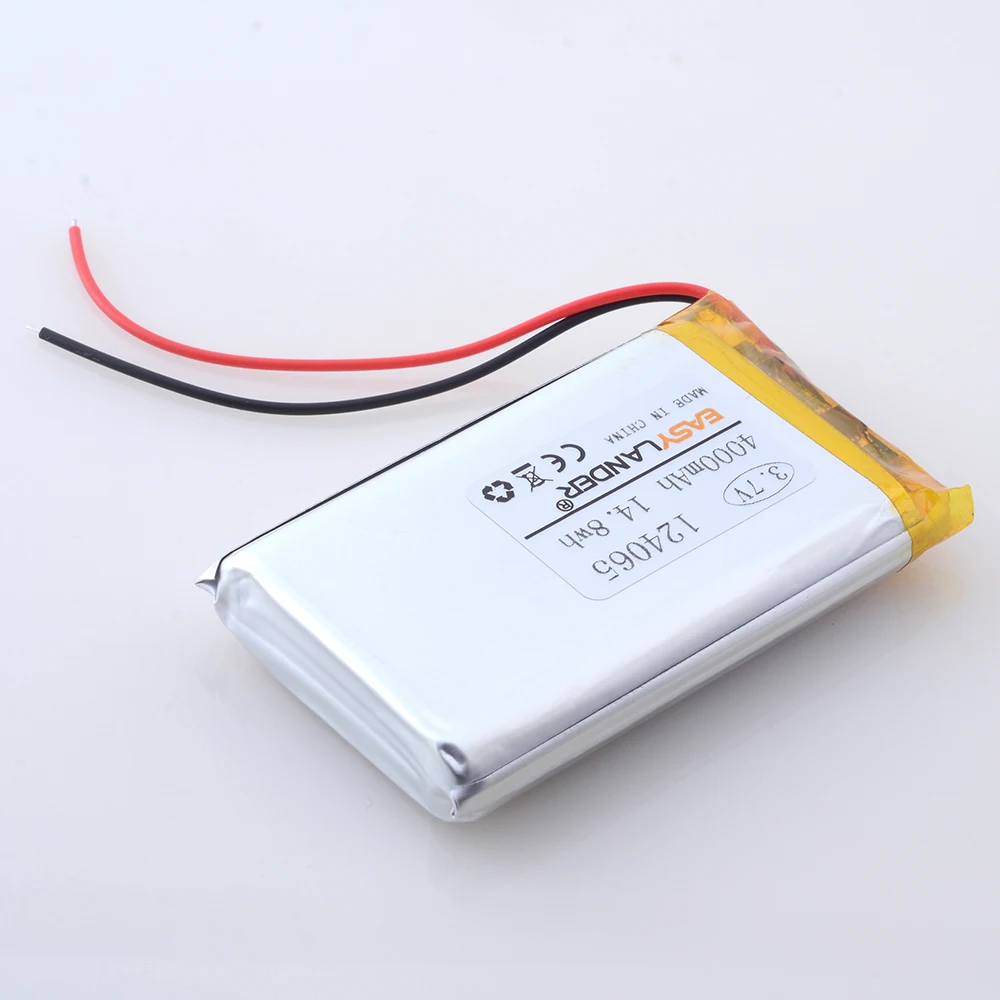 CE+Rohs 124065   3.7 فولت 4000 مللي أمبير بطارية ليثيوم أيون ليثيوم بوليمر ليبو قابلة للشحن