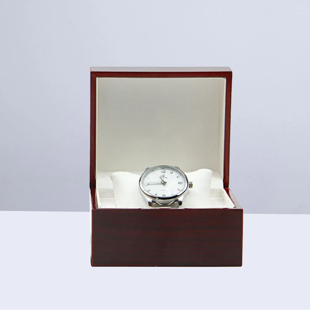 

Luxury Wooden Watch Storage Box Display Case Business Home Organizer Removable Pillows Secure Cushion Gift Packaging Jewelry