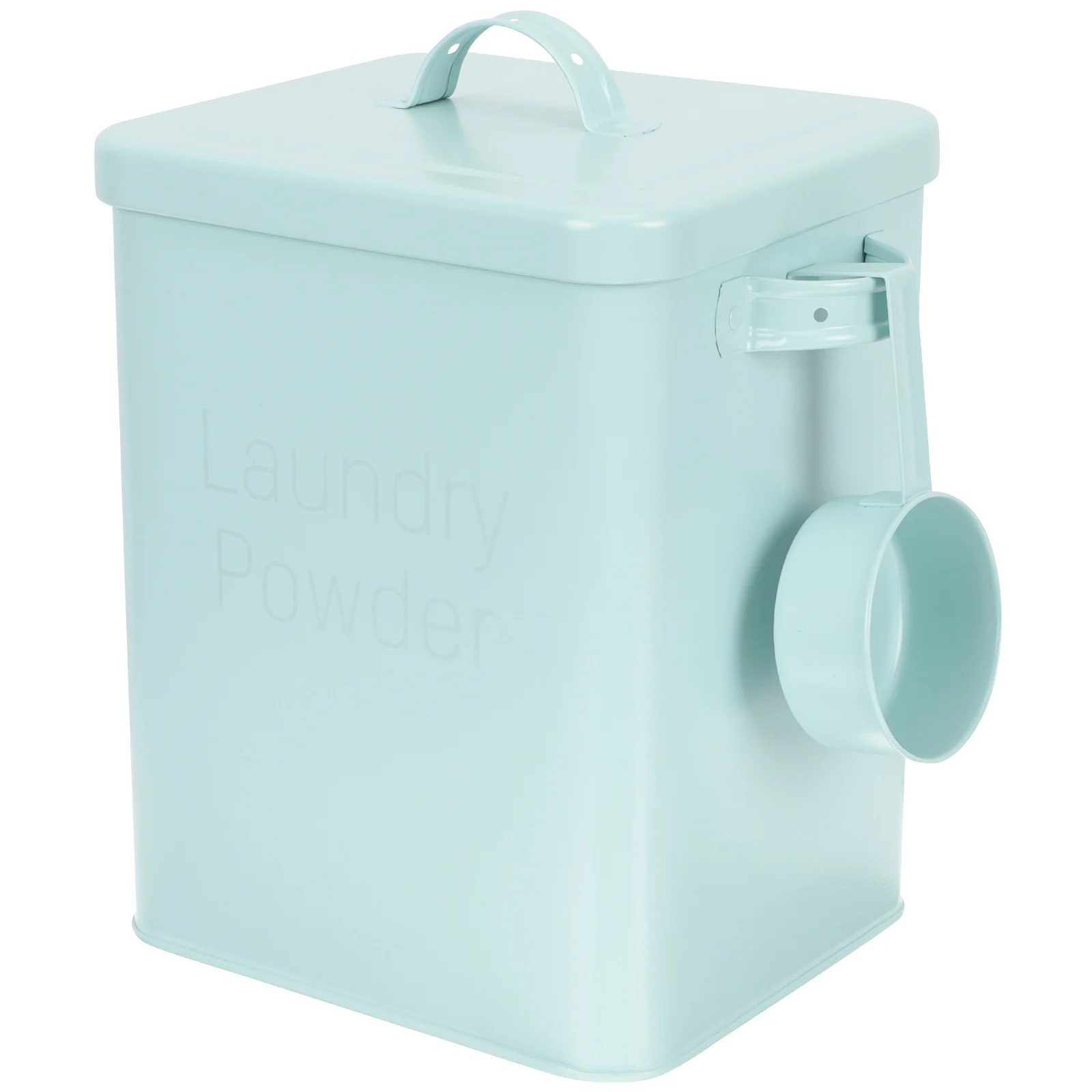 

Stainless Steel Laundry Powder Box Large Capacity Bucket With Scoop Durable Iron Material Easy Clean Storage Container For