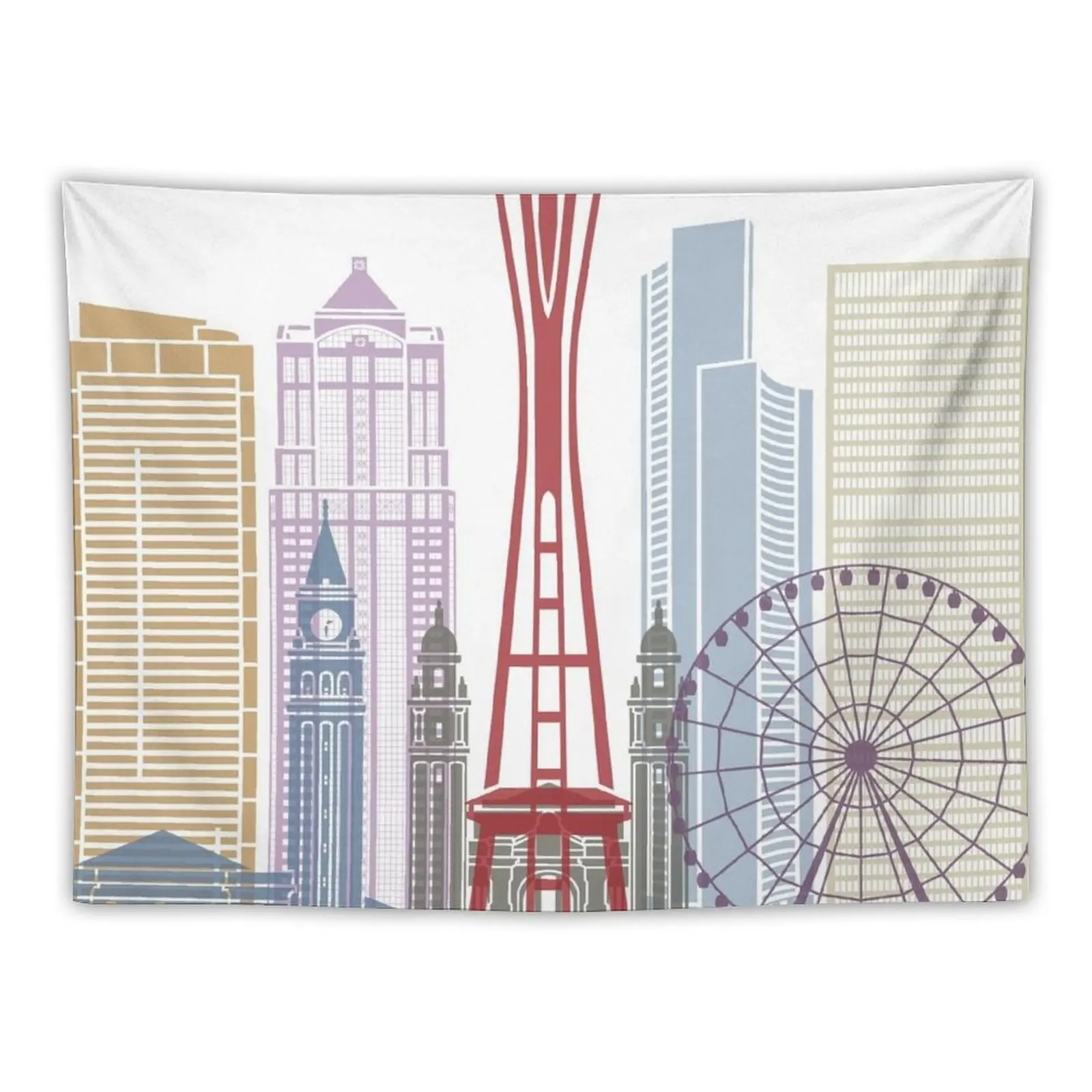 

Seattle skyline poster Tapestry Decoration Pictures Room Wall Wallpaper Tapestry