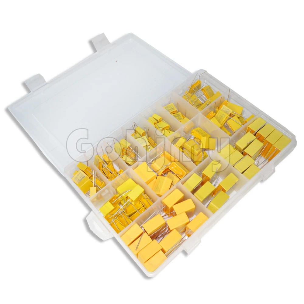 135 Uds 14 valores X2 kit de condensadores de seguridad 275VAC 102K-105K 1NF ~ 1UF Kit surtido nuevo