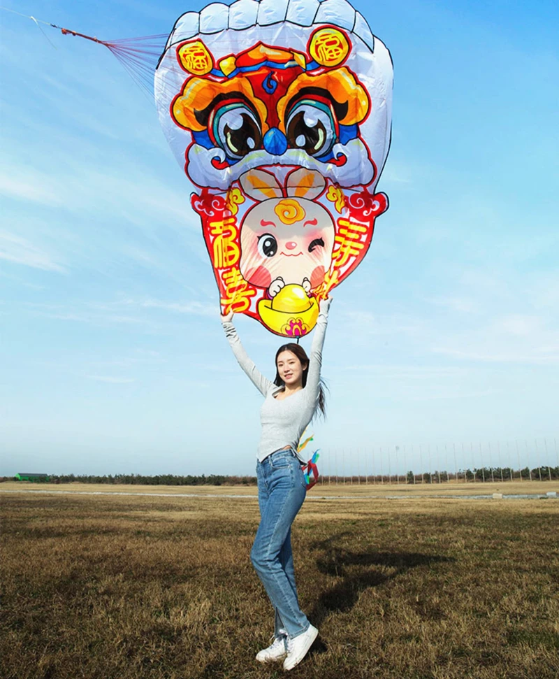 จัดส่งฟรี Soft Kite Flying สําหรับผู้ใหญ่ Inflatable Kites windsocks Kite สีเขียว Dragon Flying Kite Fairy ปีกโปรแกรมของเล่น