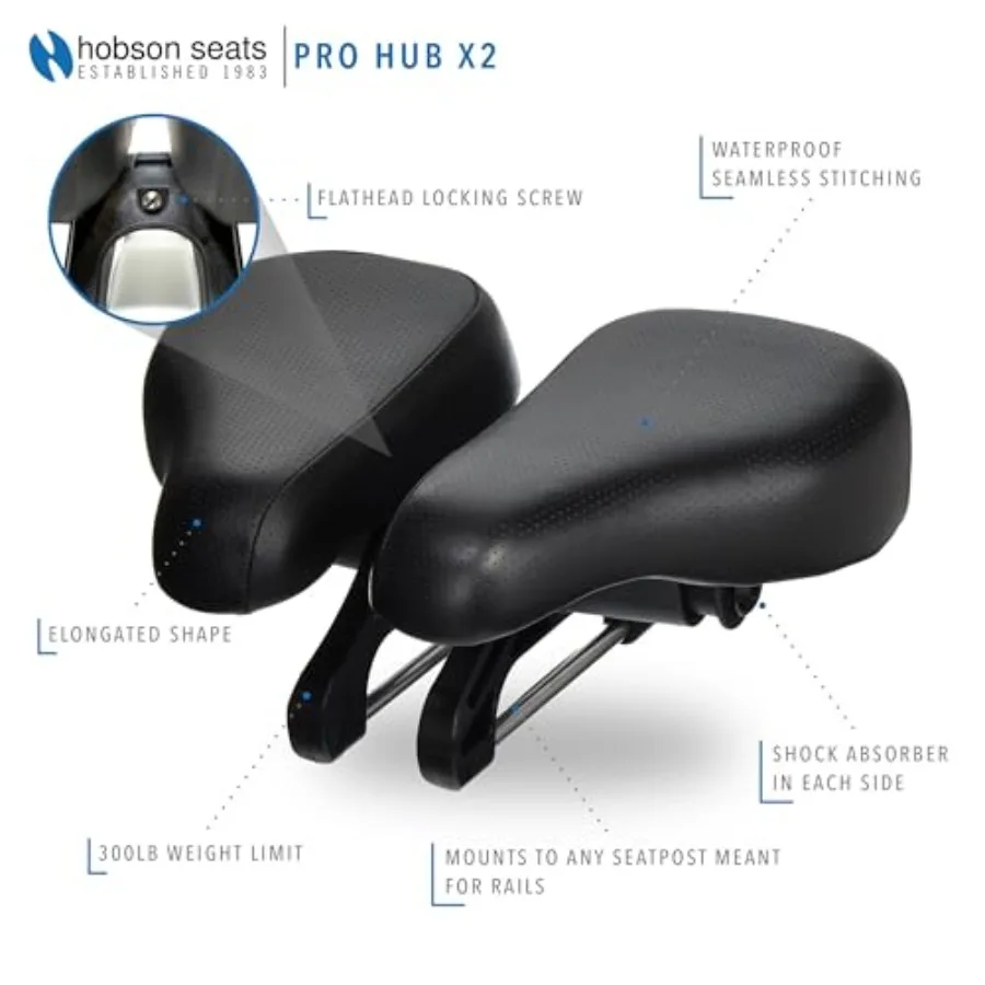 Pro Hub X2 Saddle Ultimate Long-Distance Comfort with Magnesium Alloy, Gel Foam Padding, and Water-Resistant Cover for On and O