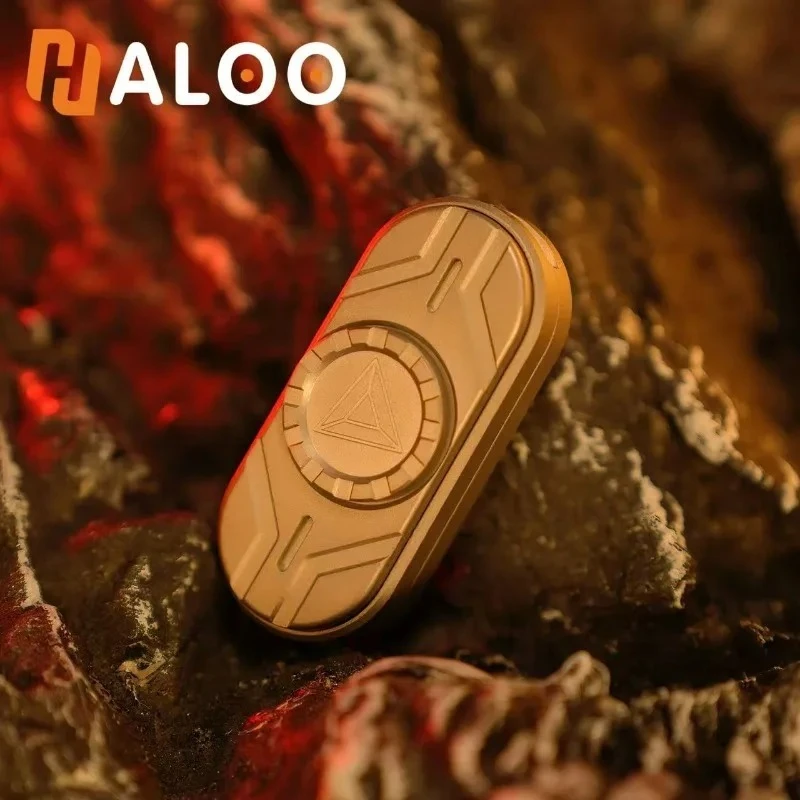 HalooplayerEDC Phantom Mechanical Titanium Alloy Dingding Composite Push Card Fidget Spinner Decompression Toy
