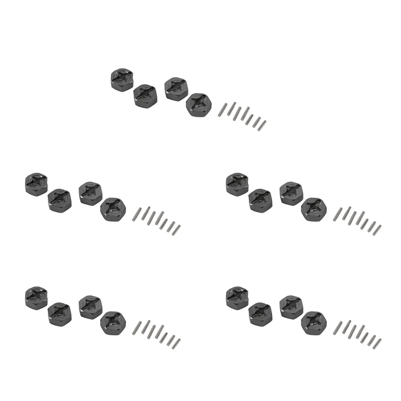 AS96-20X سبائك الألومنيوم 12 مم الموحد محور عجلات محول سداسي ترقيات ل Wltoys 144001 1/14 RC قطع غيار السيارات، رمادي