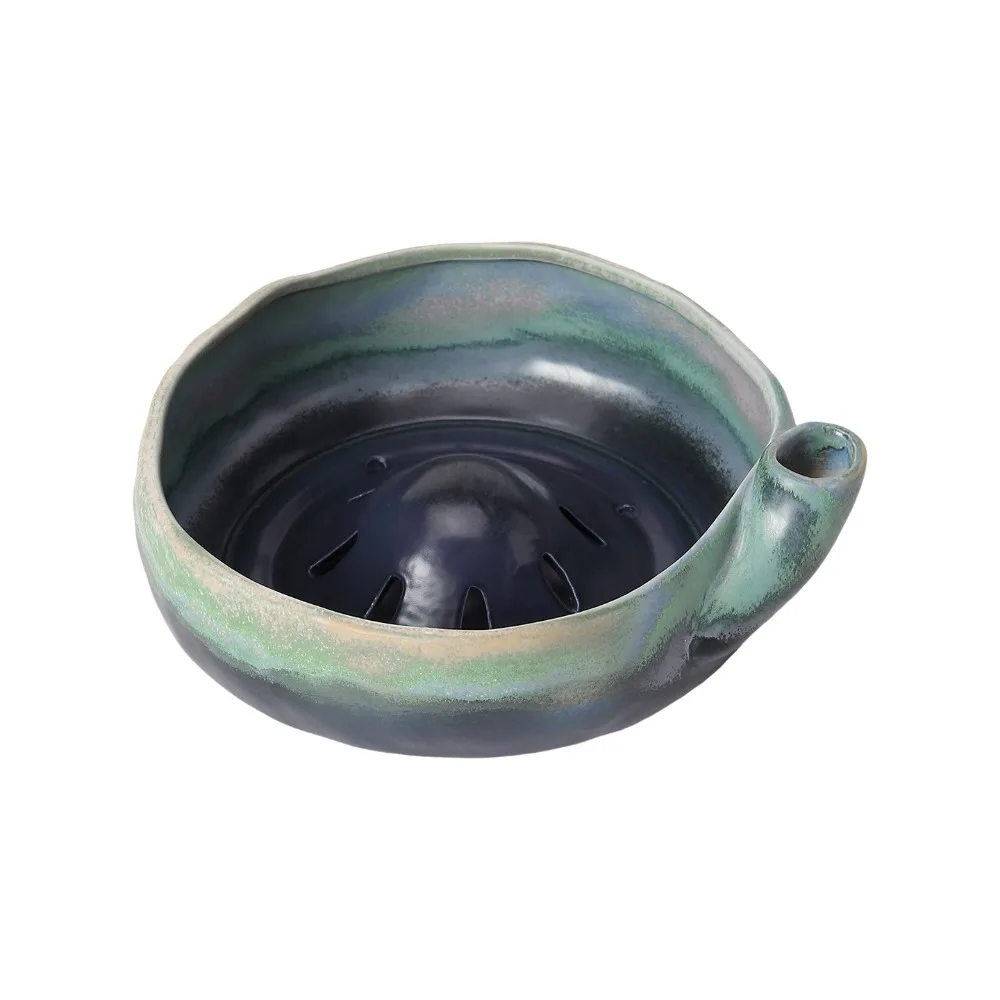 Self-Spinning Ceramic Berry Colander Bowl Easy-clean Drainage Hole Fruit Cleaning Strainer Decorative Multifunctional