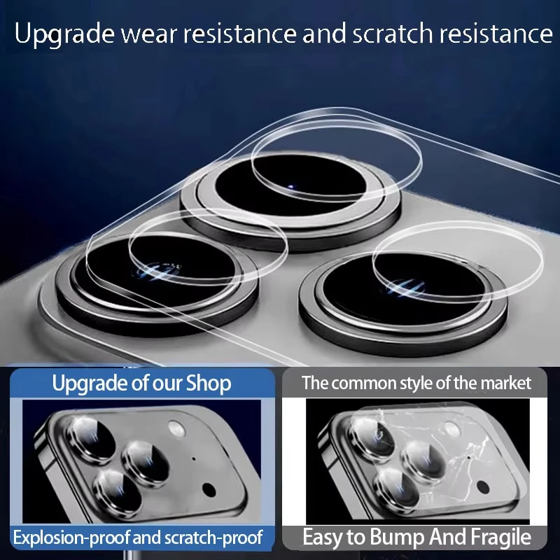 ฟิล์มกระจกนิรภัยป้องกันเลนส์กล้อง 5 ชิ้น สำหรับ iPhone 17 Pro Max ฟิล์มกระจกเต็มจอป้องกันเลนส์กล้อง สำหรับ iPhone 17 Pro 17 Air
