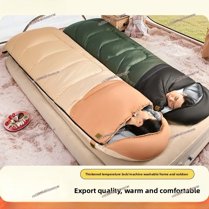 Sleeping Bag Adult Winter Thickened Cold-proof Outdoor Camping Four-season Universal Car Single