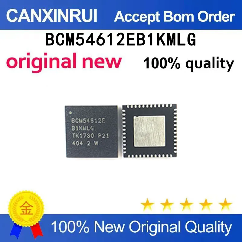 

(5pcs-100pcs）New network card chip BCM54612E BCM54612EB1KMLG P21 QFN48 in stock