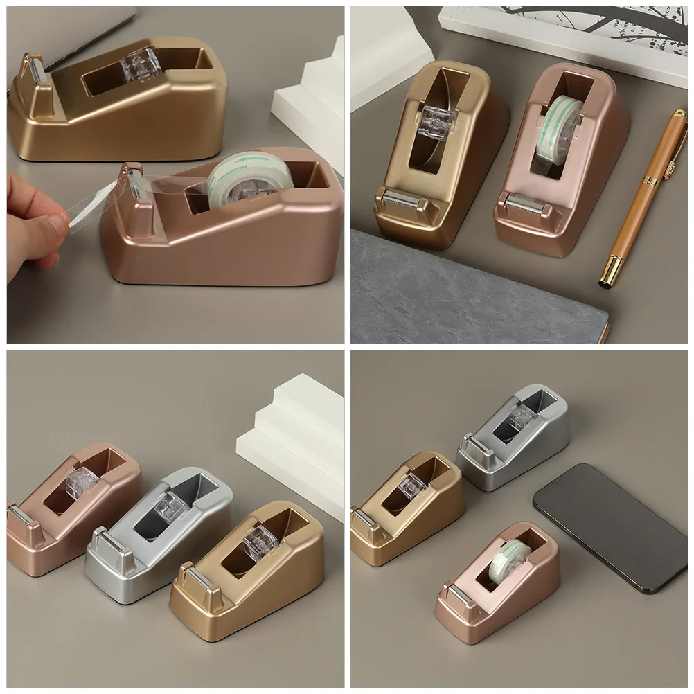 

Small Seal Tape Cutter Heavy Duty Shipping Sticker Dispenser Plastic Office Stickers