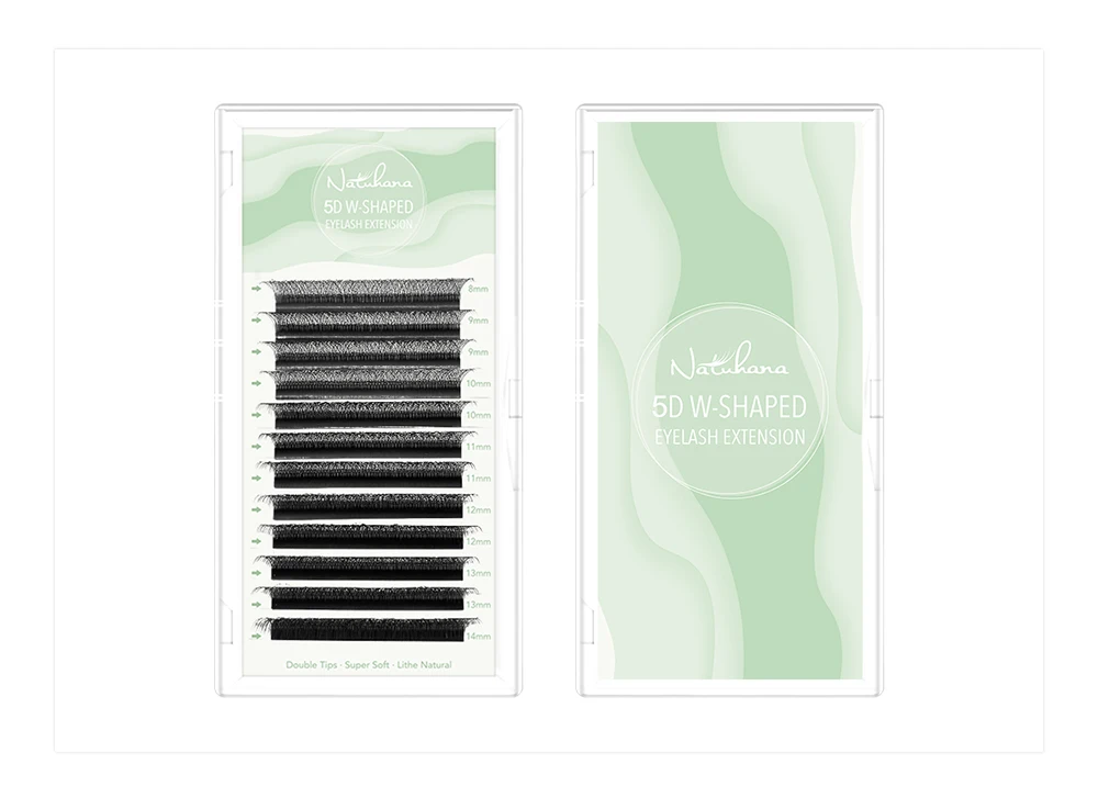 NATUHANA W-Form 5D 4D 3D Farbige Wimpernverlängerungen Vorgefertigte Volumenfächer W-Form Wimpern Natürliche Weiche Künstliche Wimpern – Detail 11