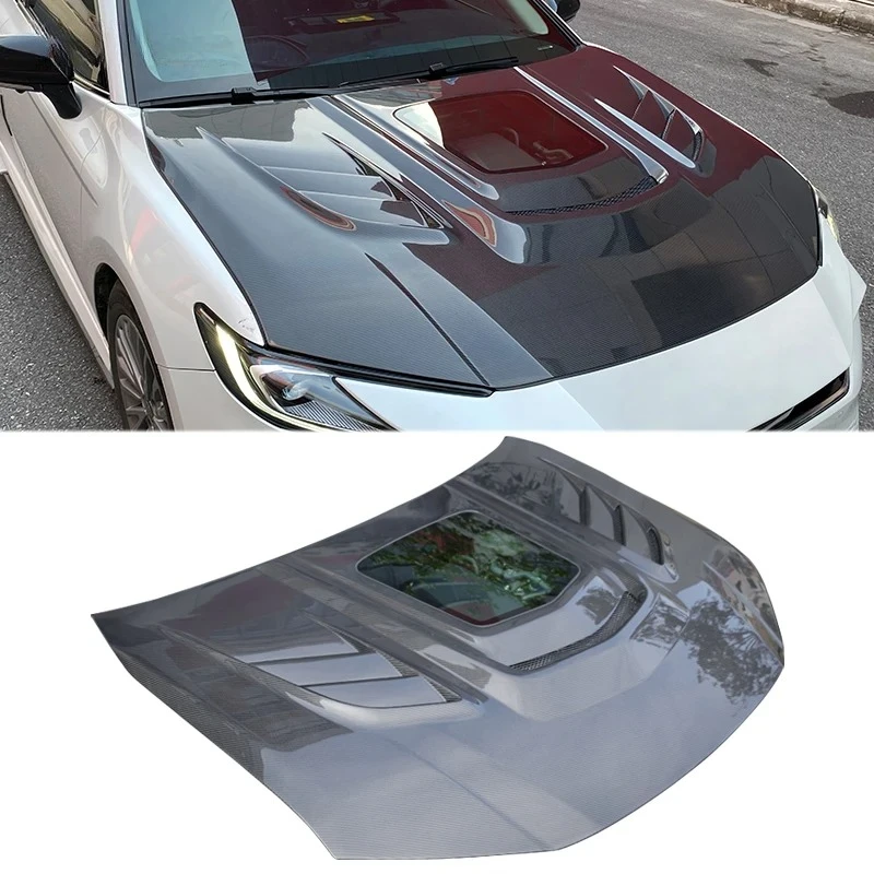 

Carbon Front Engine Hood For Toyota Camry 9 Generation 2024 Xv80 Sedan Clear Glass Vented Carbon Front Hood Bonnet