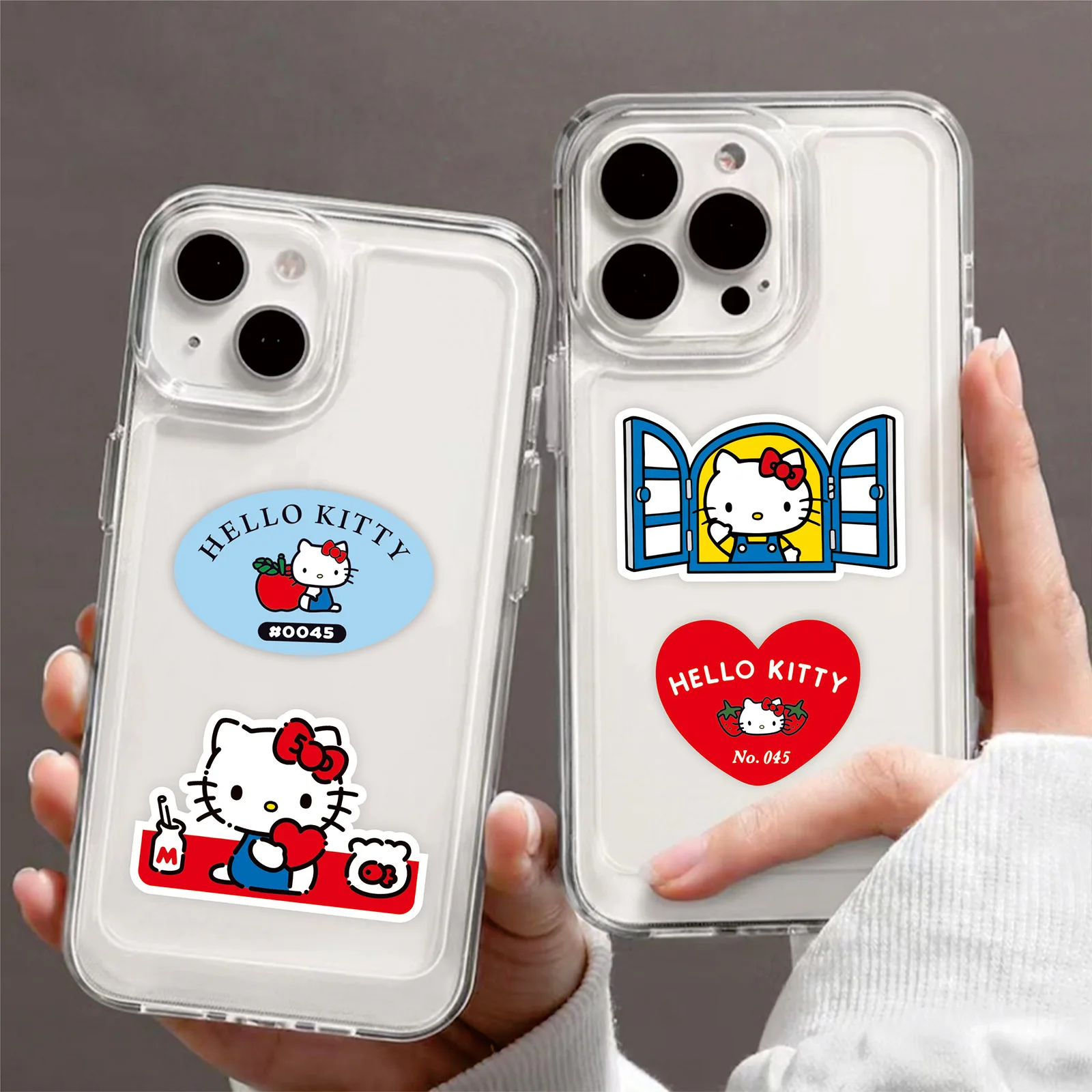 100 Stück Niedliche Hello Kitty Cartoon Sanrio Aufkleber für Scrapbook Handyhülle Laptop Gitarre Notizbuch Kawaii Anime Sticker Spielzeug – Detail 8