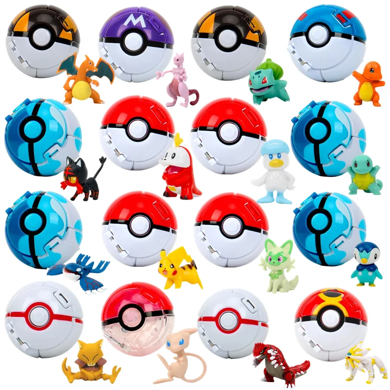 27 Style Pokemon Figure Elf Ball Toys Cartoons Anime Pikachu Charizard  Pocket Monster Model Children\'s Christmas Gift