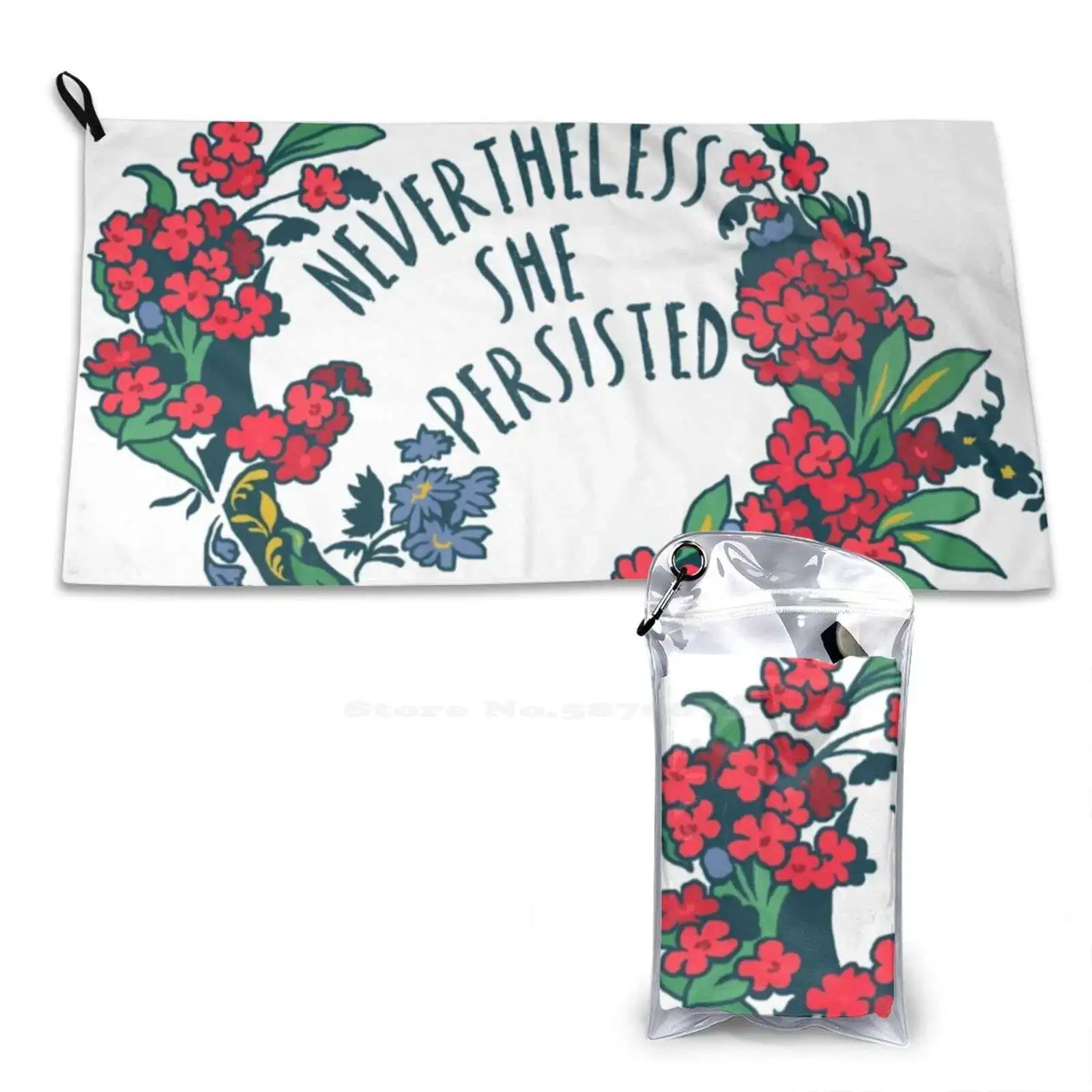 Nevertheless She Persisted Soft Towel Quick Dry Beach Towel She Persisted Feminist Riotgrrrl Elizabeth Warren Feminism The