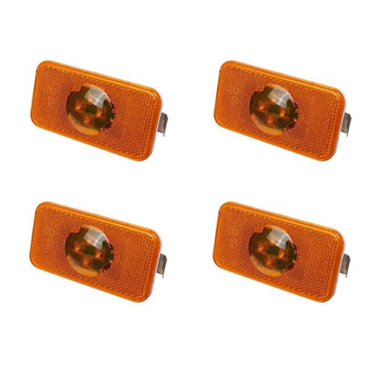 4pcs 24V Car Truck LED Side Marker Light Amber Indicator Lamp 4 LED for Trucks FM/