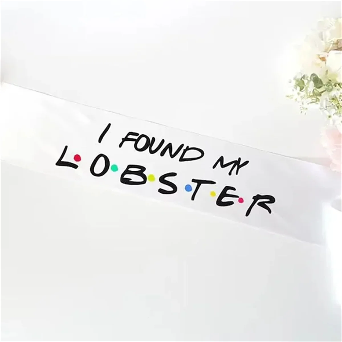 i found my lobster veil sash Friends Themed Bachelorette hen Party bridal shower Bride to be future Mrs wedding decoration gift