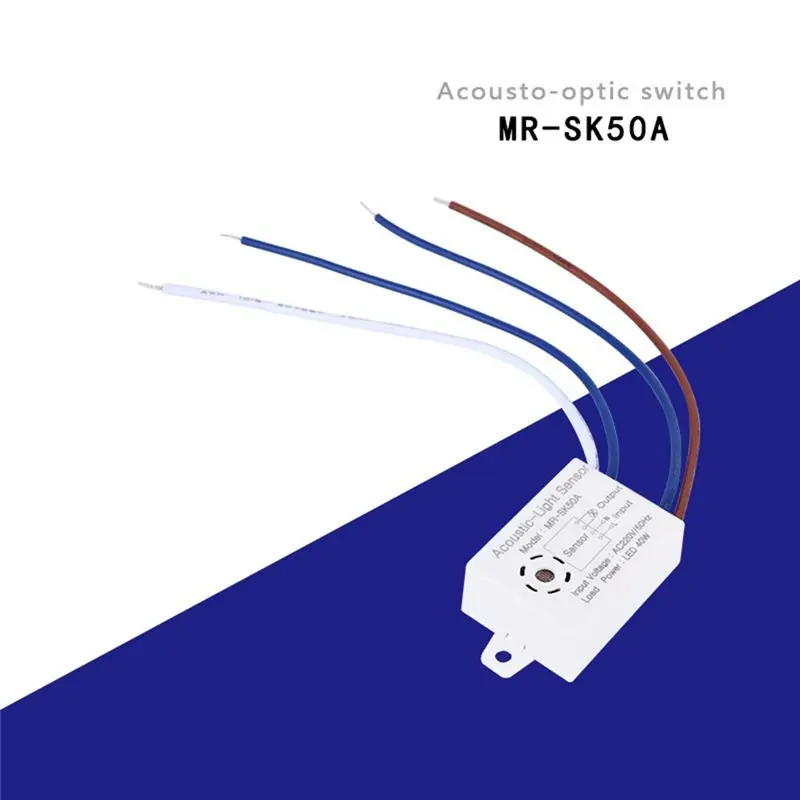 A74E-1PCS MR-SK50A Home Improvement Smart Switch Module 220V Detector Sound Voice Sensor Intelligent Auto On Off Light Switch Du