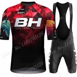 Maillot BH Coloma Team 2024 Cycling Jersey Set Mens Short Sleeve Red Clothing Road Bike Shirts Suit Bicycle Bib Shorts MTB Wear