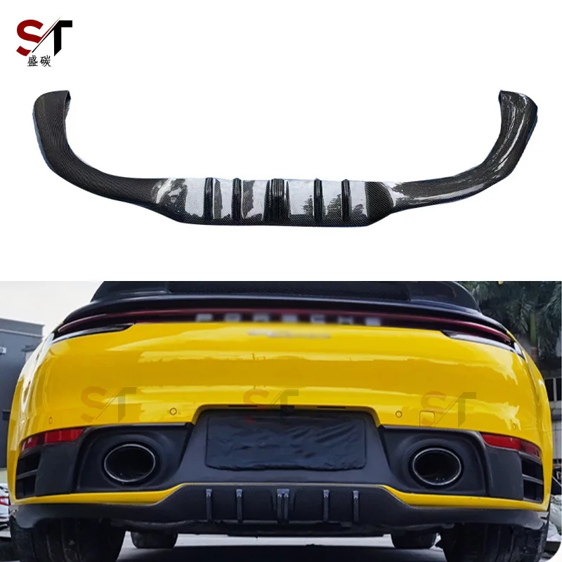 

Подходит для 19 + Porsche 911 992, задняя губа из углеродного волокна, диффузор для губ, модернизация автомобиля