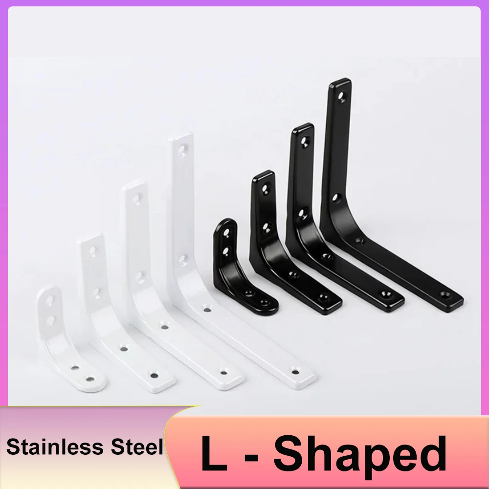 2pcs 90 Degree Corner Code Holder Triangular Load-Bearing Suspended  Storage Bracket L-Shaped Support Bracket Stainless Steel