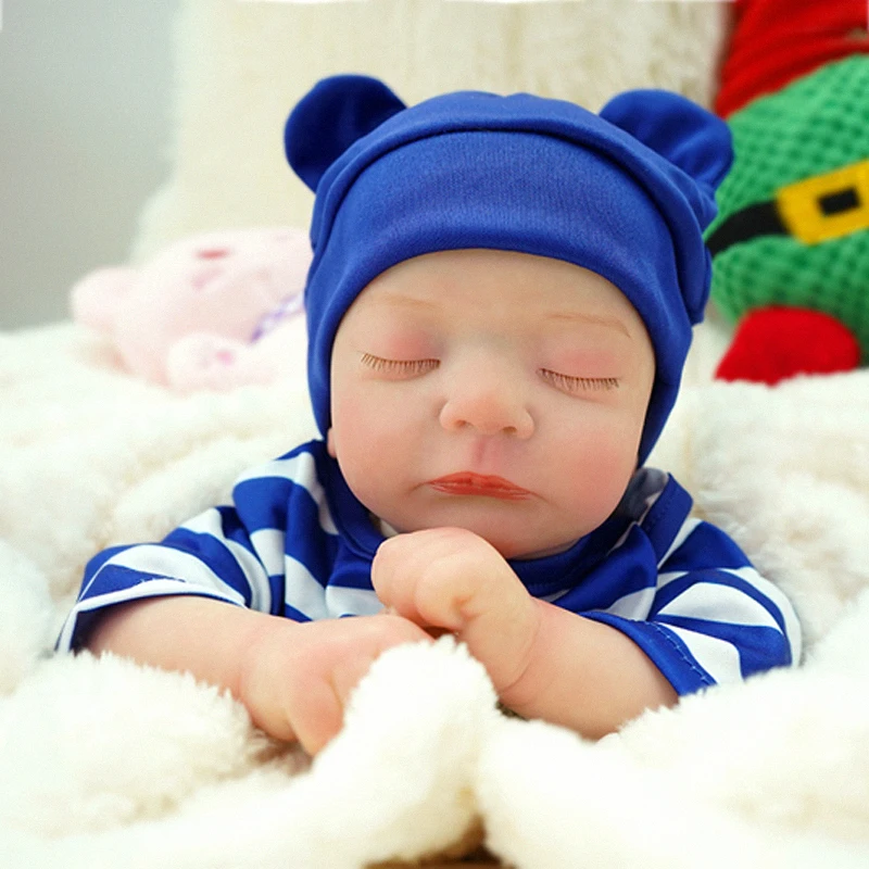 

17inch Realistic Reborn Baby Dolls Soft Siliconen Cloth Body Lifelike Real Babies Dolls Christmas Gift for Kids Collection