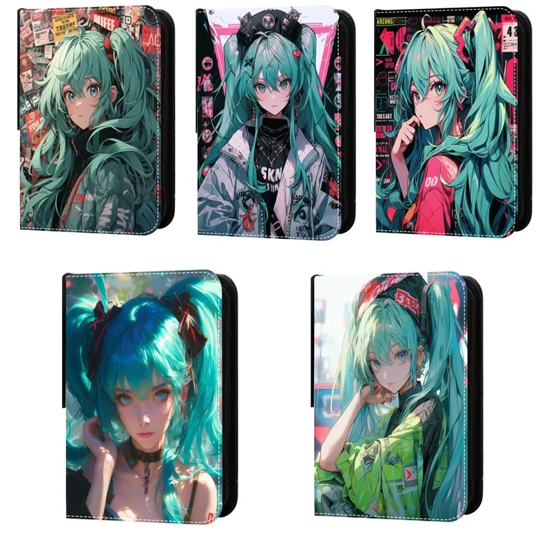 

Hatsune Card Binder Book Collection Cards Holder Anime Card Album with 50 inner Pages Zipper Hold Up to 900 Cards Kids toy Gift