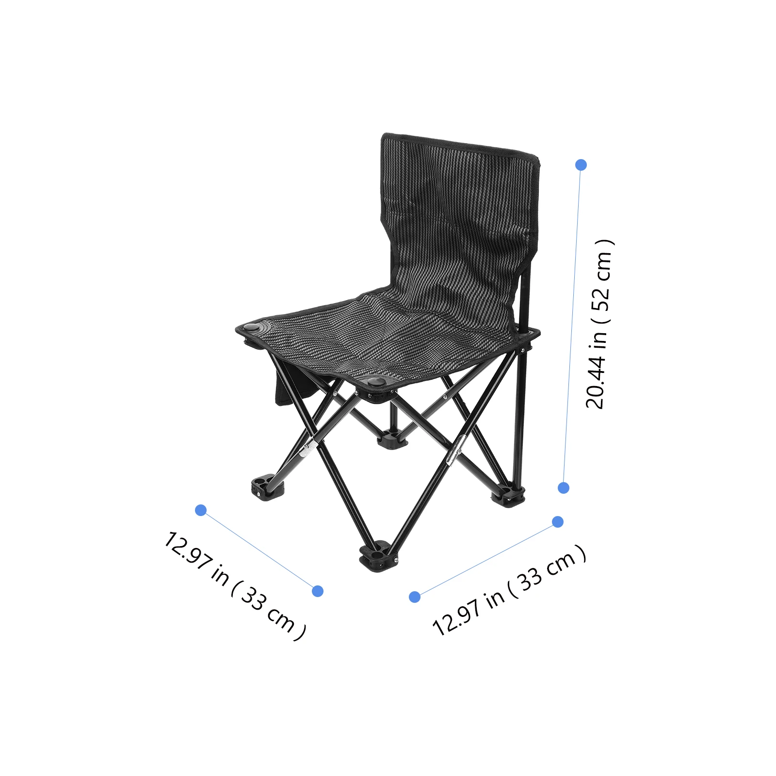 

Premium Portable Folding Chair Outdoor Lightweight Collapsible Camping Chairs Small Foldable Steel Frame Hiking for Fishing
