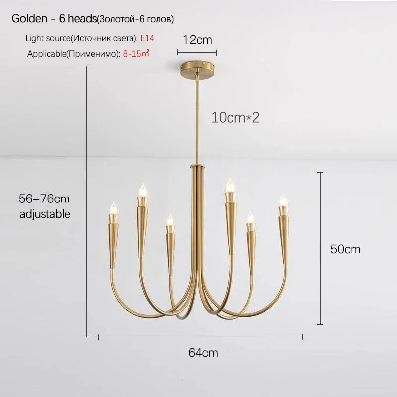 French Luxury Living Room Chandeliers Retro Designer Candle Led Pendant Lamps for Dining Bedroom Lighting Suspension Luminaire