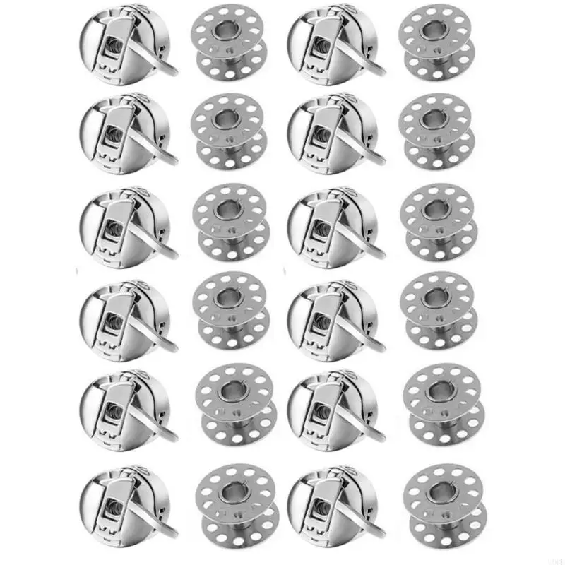 U0DE 24PCS -Nähzubehör -Set umfasst Spulen- und Kofferhandwerkswerkzeuge, die für effiziente Haushaltsprojekte geeignet sind