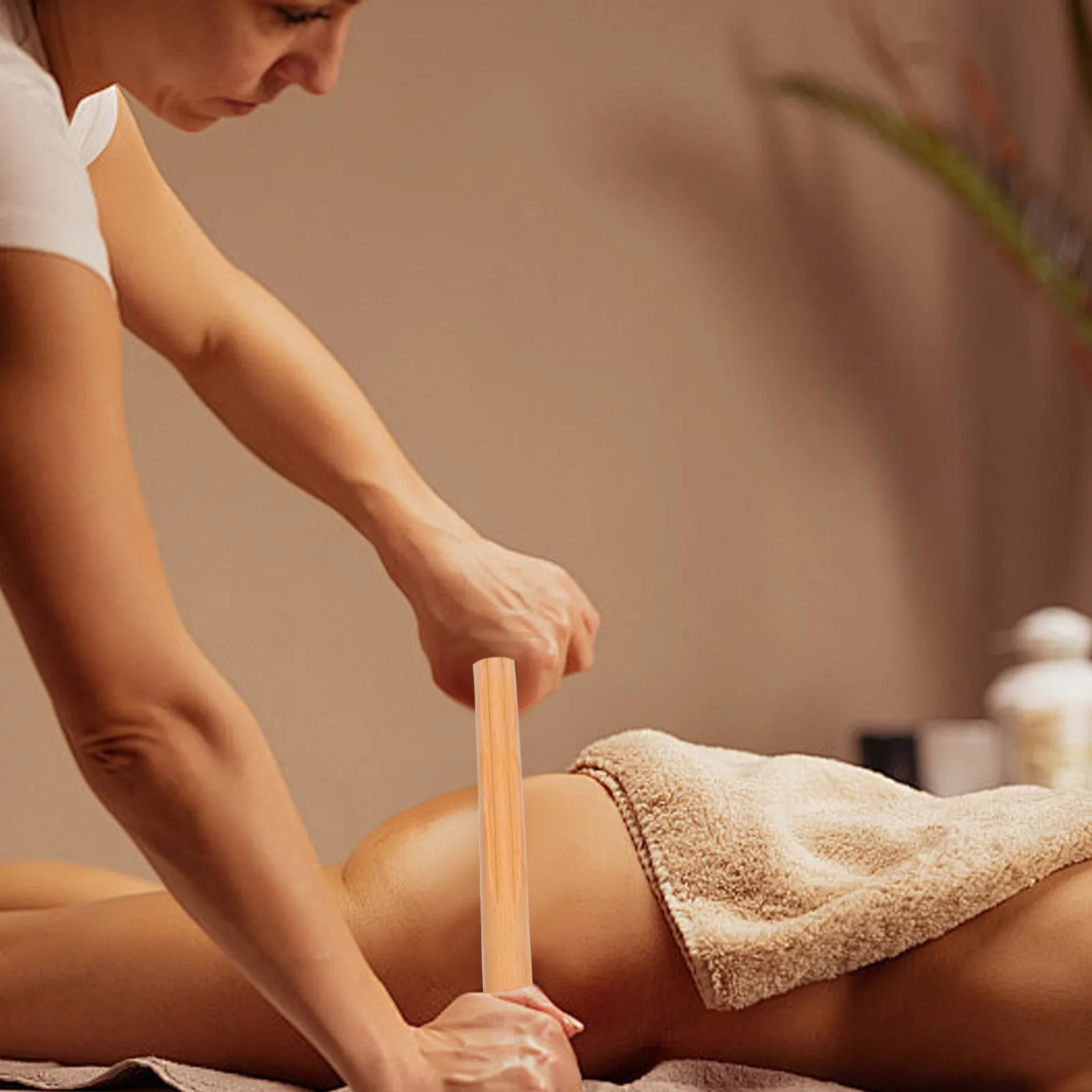 Wood Scraping Stick Ergonomic Wooden Massage Stick for Meridian Stimulation Muscle Tension Relief Blood Flow Boost Portable Body