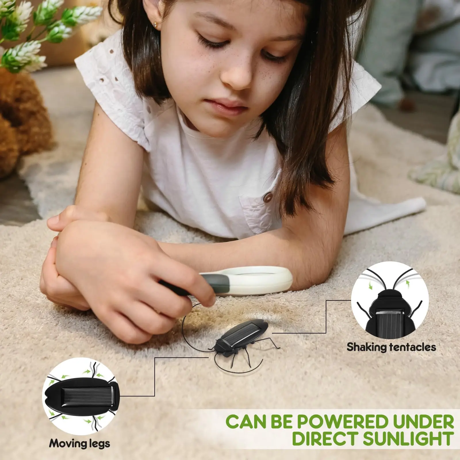 لعبة ألغاز الجندب الشمسية للأطفال، هدية مختارة محاكاة الحشرات، هدية للأولاد والبنات، لعبة متحركة مضحكة للأطفال #3