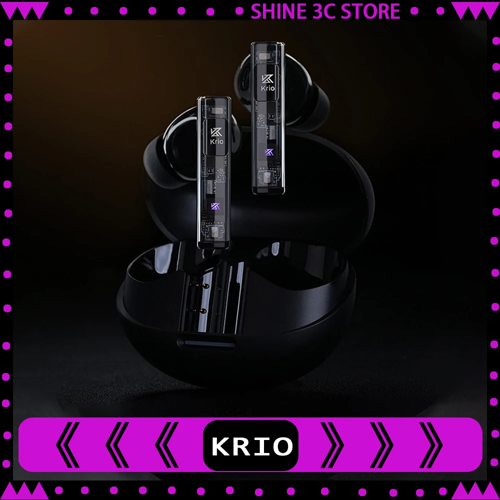

KZ Krio True Wireless Bluetooth Earphone Stereo 6 MIC LDAC x APTX Bluetooth Earphones Active Noise Canceling Low Delay Earbuds
