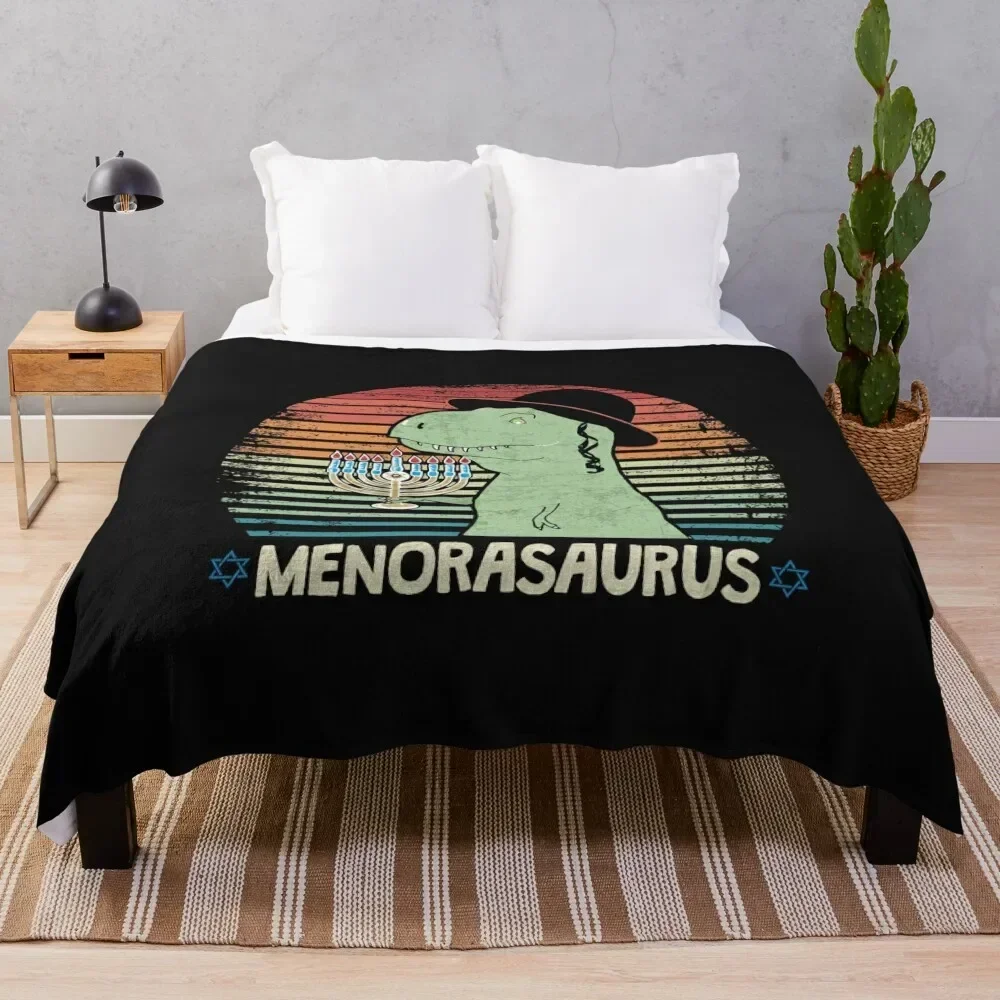 

Menorasaurus Happy Hanukkah from Dinosaur Rex Throw Blanket warm for winter for sofa Blankets