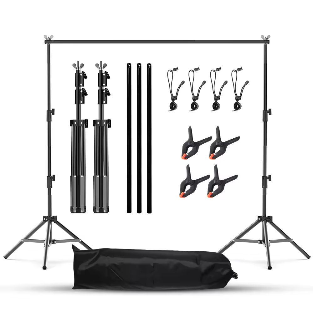 Support d'arrière-plan de photographie réglable, système de Support de fond vidéo pour Studio Photo, arrière-plan 2MX3M 2,6MX3M avec cadre de sac de transport