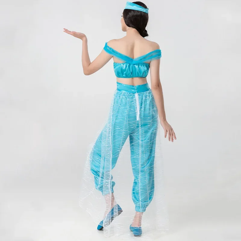 Offre spéciale Halloween carnaval Cosplay danse princesse Jasmine Costume chaud Sexy arabe danse Costumes