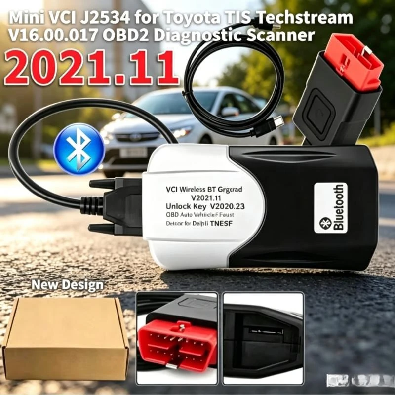 2026 NEUES VCI OBD Auto-Fehlerdiagnosegerät Kabelloses BT-Diagnosewerkzeug V2021.11 Entsperrschlüssel V2020.23 für Delphi TNESF Fahrzeugscanner