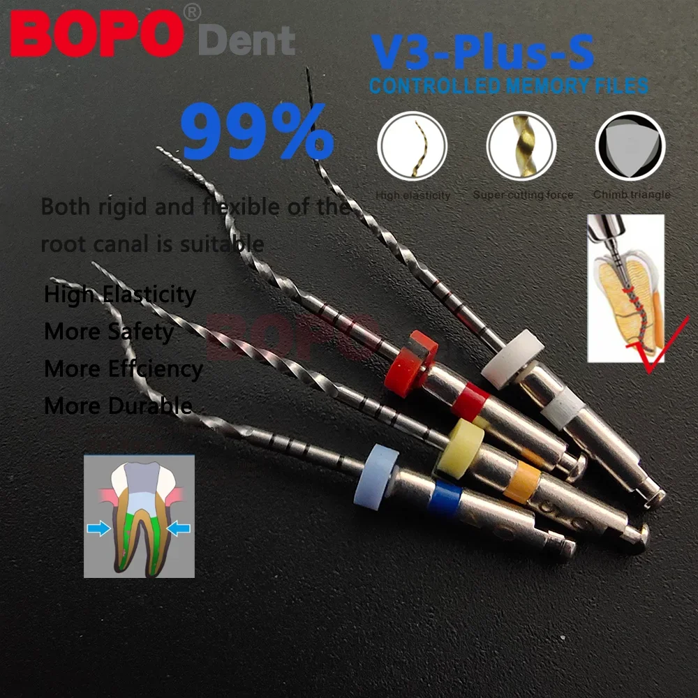 25MM Dental Plus Nickel-Titanium Root Canal File Heat Activated Dental Consumables Root Canal Cleaning Dentistry Endo Instrument