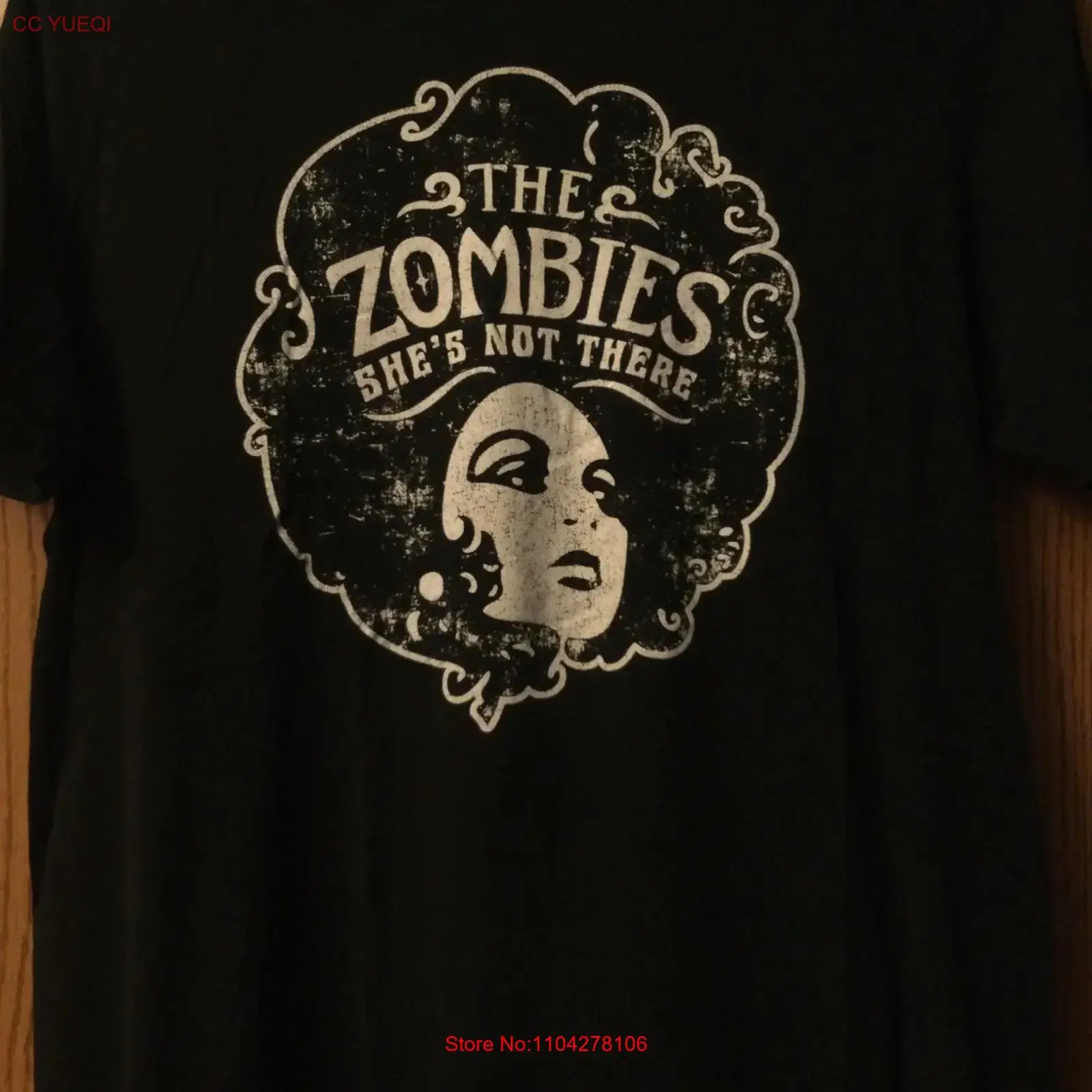 The Zombies She s Not There Black T Shirt Canvas XL Please Note Pinholes vintage Washed streetwear Slightly graphic fashion