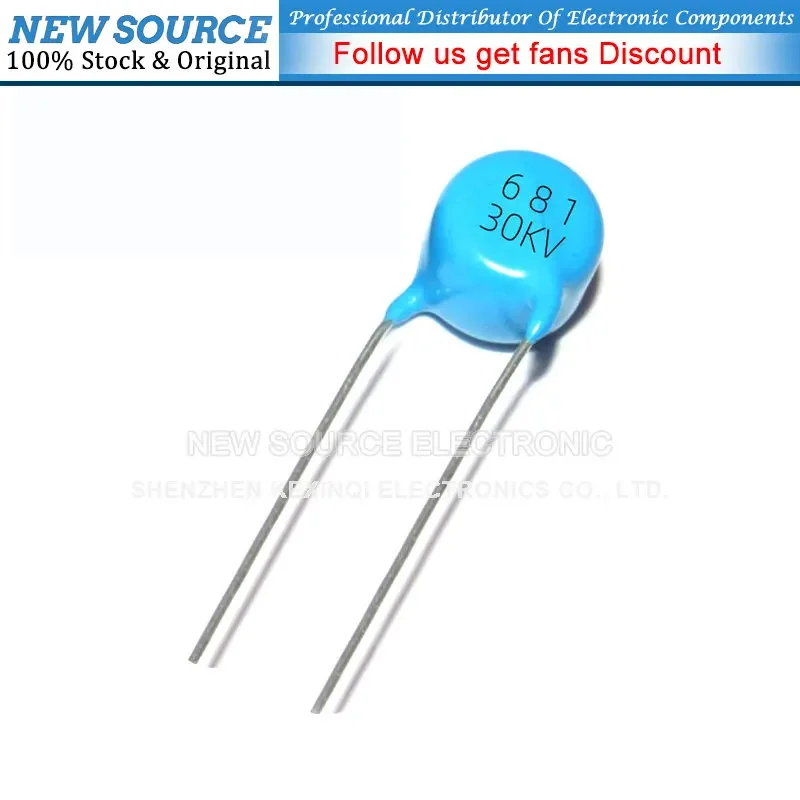 1pcs/lot High Voltage Ceramic Dielectric Let Ultrahigh Pressure Ceramic Chip Capacitor 681 30 KV In Stock