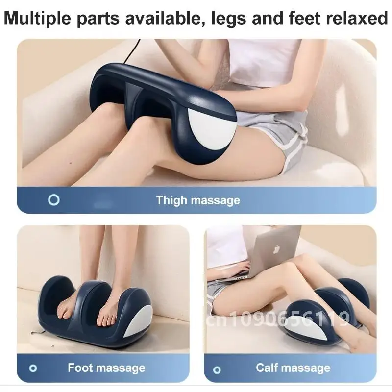 Super Big Electric Foot Leg Massager Deep Tissue Shiatsu Kneading Relax Heated Roller Calf Relieve Stress Care Foot Machine Tool