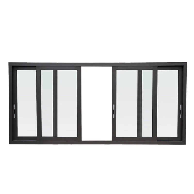 أبواب ونوافذ من سبائك الألومنيوم أمريكية حديثة مخصصة بنوافذ منزلقة ذات مسارين عازلة للصوت ونوافذ معزولة مزدوجة مزججة