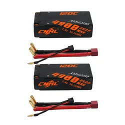 2 Packs CNHL 2S 7.4V 4900mAh Lipo Battery 120C Hard Case With Deans T Plug For RC Car Tank Boat Vehicle Truck Buggy