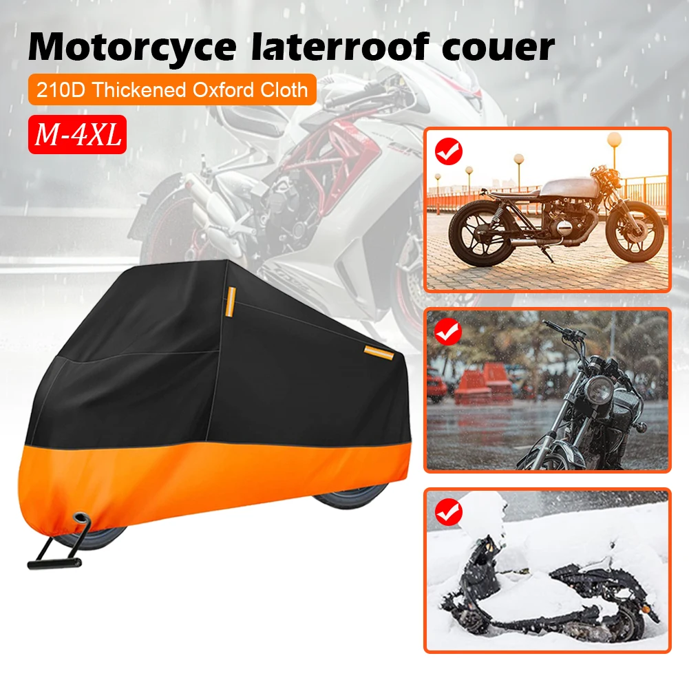 Universal Motorcycle Cover Waterproof 210D Thick Oxford Cloth Dust Rain Snow Protection Motorbike Rain Cover Sunshade UV Protect