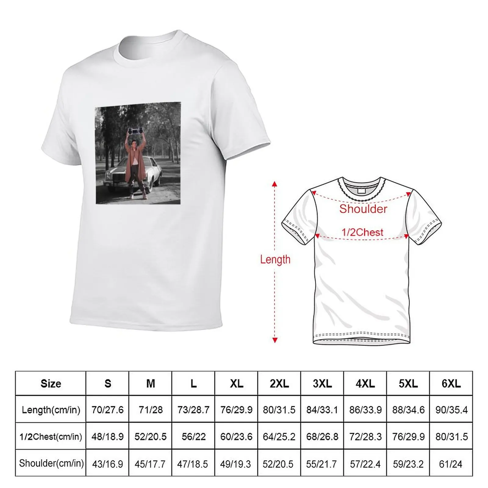 Say Anything - Lloyd Dobler Boombox T-Shirt men t shirt cotton 100% man t shirt cotton high quality T-Shirt