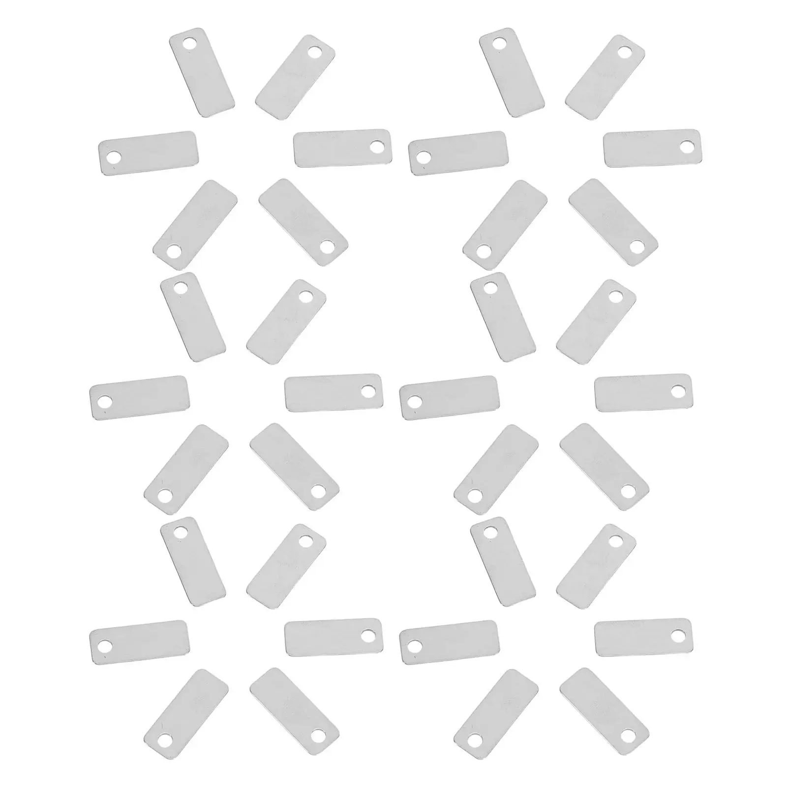50Pcs Metal Stamping Blank Tags Stainless Steel Rectangle Engravable Plates Resistant to Rust Smooth Finish for Metal Labeling